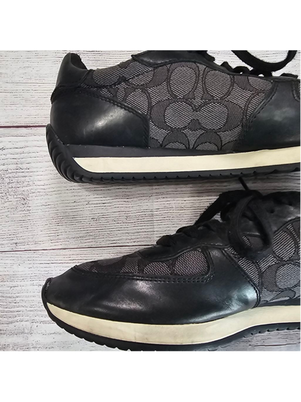 Coach sz 9.5 Farah Logo tennis sneakers - Picture 9 of 12
